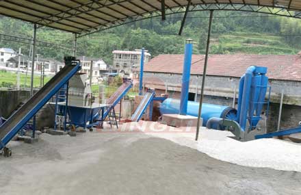 Линия для производства топливных пеллет из опилок в Хунань